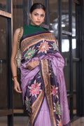 Kalamkari Saree Lavender Purple Kalamkari Saree saree online