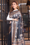 Kalamkari Saree Light Black Kalamkari Saree saree online