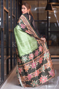 Kalamkari Saree Lime Green Kalamkari Saree saree online