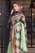 Kalamkari Saree Lime Green Kalamkari Saree saree online