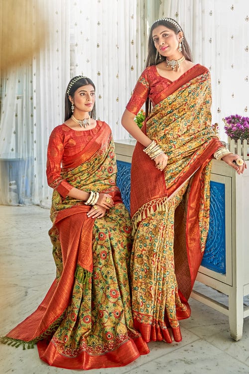 kalamkari silk saree