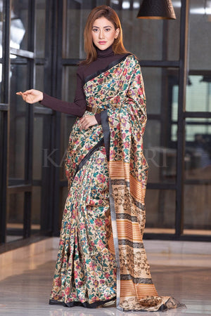 Mulberry Purple Kalamkari Saree