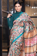 Kalamkari Saree Olympic Blue Kalamkari Saree saree online