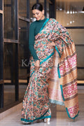 Kalamkari Saree Olympic Blue Kalamkari Saree saree online