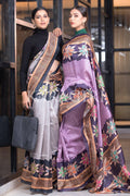 Kalamkari Saree Opal Purple Kalamkari Saree saree online