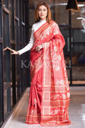 Kalamkari Saree Red Kalamkari Saree saree online