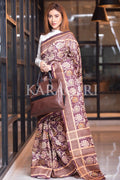 Kalamkari Saree Sangria Brown Kalamkari Saree saree online