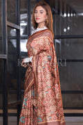 Kalamkari Saree Sepia Brown Kalamkari Saree saree online