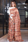 Kalamkari Saree Sepia Brown Kalamkari Saree saree online