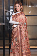 Kalamkari Saree Sepia Brown Kalamkari Saree saree online