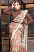 Kalamkari Saree Tawny Brown Kalamkari Saree saree online