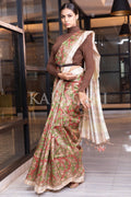 Kalamkari Saree Tawny Brown Kalamkari Saree saree online