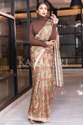 Kalamkari Saree Tawny Brown Kalamkari Saree saree online