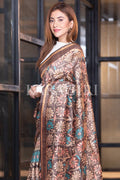 Kalamkari Saree Tawny Brown Kalamkari Saree saree online