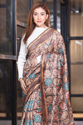 Kalamkari Saree Tawny Brown Kalamkari Saree saree online