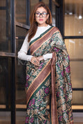Kalamkari Saree Teal Green Kalamkari Saree saree online