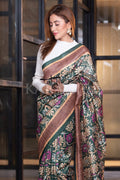 Kalamkari Saree Teal Green Kalamkari Saree saree online