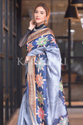 Kalamkari Saree Teapot Blue Kalamkari Saree saree online