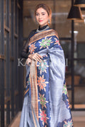 Kalamkari Saree Teapot Blue Kalamkari Saree saree online