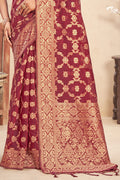 Deep Maroon Cotton Saree