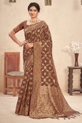 Copper Brown Cotton Saree