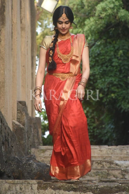 Kanjivaram Saree ADAH SHARMA in Rose Red Kanjivaram Saree saree online