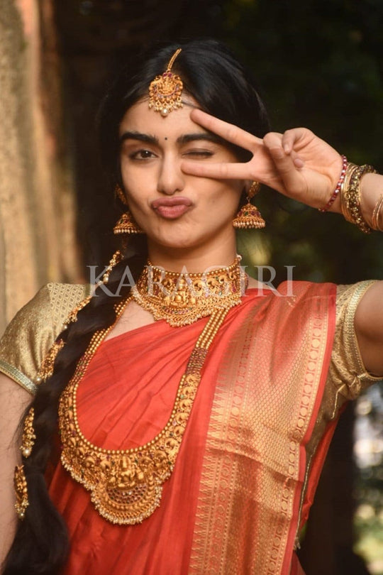 Kanjivaram Saree ADAH SHARMA in Rose Red Kanjivaram Saree saree online