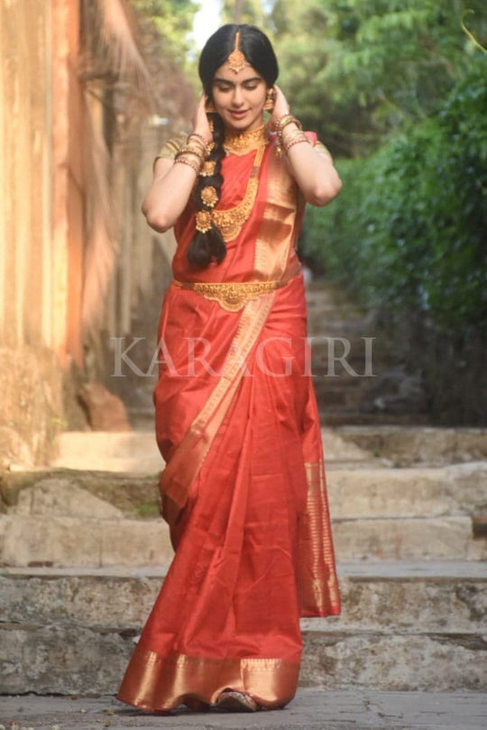 Kanjivaram Saree ADAH SHARMA in Rose Red Kanjivaram Saree saree online