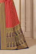 Buy Amaranth red zari woven kanjivaram saree online-karagiri