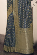 Kanjivaram Saree Anchor Grey Leaf Butta Design Kanjivaram Saree saree online