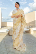 ANJALI BISHT in Daisy White Kanjivaram Saree