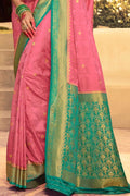 pink kanjivaram saree 