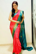 Kanjivaram Saree ANUSMRITI SARKAR in Watermelon Pink Kanjivaram Saree saree online