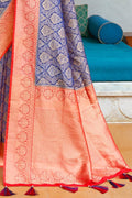 Kanjivaram Saree Blue Handcrafted Kanjivaram Saree saree online