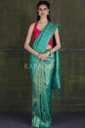Kanjivaram Saree Bluish Green Kanjivaram Saree saree online
