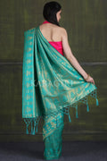 Kanjivaram Saree Bluish Green Kanjivaram Saree saree online