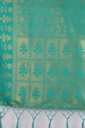Kanjivaram Saree Bluish Green Kanjivaram Saree saree online