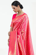 red kanjivaram saree