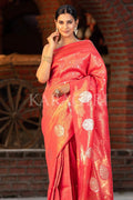 Kanjivaram Saree Blush Red Kanjivaram Saree saree online