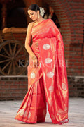 Kanjivaram Saree Blush Red Kanjivaram Saree saree online