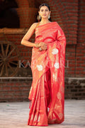 Kanjivaram Saree Blush Red Kanjivaram Saree saree online