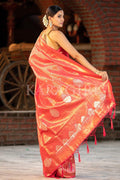 Kanjivaram Saree Blush Red Kanjivaram Saree saree online
