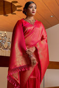 Kanjivaram Saree Cerise Pink Kanjivaram Saree saree online