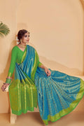 Cerulean Blue Kanjivaram Saree