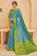 Cerulean Blue Kanjivaram Saree