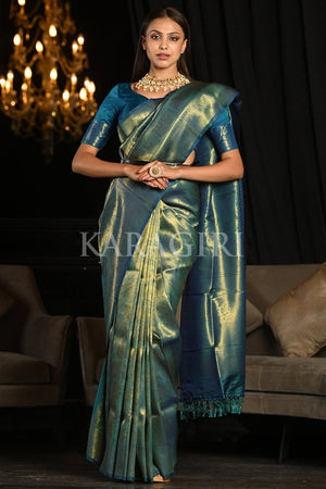 Cerulean Blue Kanjivaram Saree