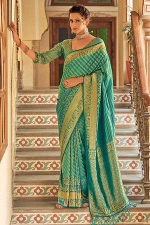 Cerulean Blue Kanjivaram Saree