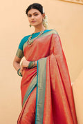 pink kanjivaram saree