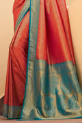 pink kanjivaram saree