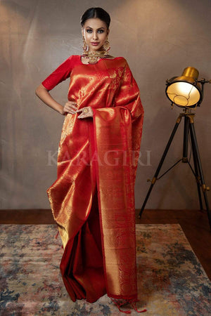 Crimson Red Kanjivaram Saree
